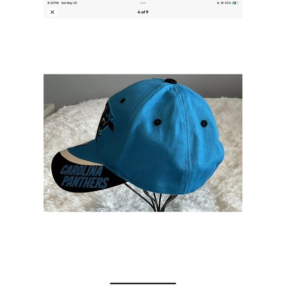 Carolina Panthers NFL Team Apparel Ball Cap with Logo One Size Fits Most NEW - Picture 4 of 9